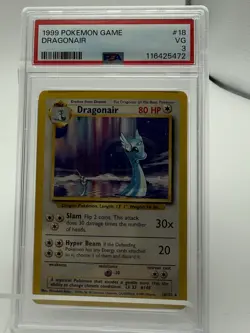1999 Pokemon Dragonair #18 PSA 3 - Image 1
