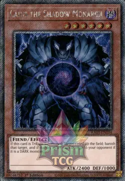 1st ed Caius the Shadow Monarch Platinum SR RA03-EN194 Yugioh - Image 1