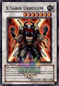 X-Saber Urbellum Super Rare #5DS2-EN043 Yugioh LP - Image 1