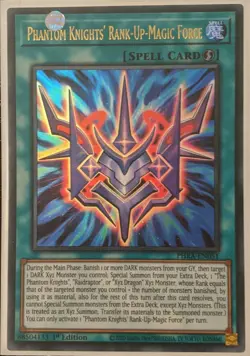 YuGiOh Phantom Knights' Rank-Up-Magic Force Ultra Rare 1st Ed PHRA-EN051 NM - Image 1