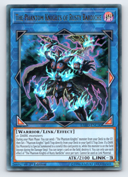 The Phantom Knights of Rusty Bardiche LEHD-ENC00 Ultra Rare 1st Edition Yugioh - Image 1