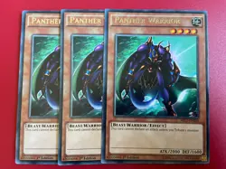 3x Panther Warrior 1st edition YuGiOh MIL1-EN036 Pack Fresh - Image 1