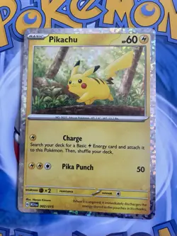 Pokemon Pikachu 002/015 McDonald's 2024 Promo Holo Basic HP60 English Card - Image 1