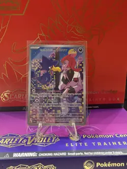 Pokemon Team Rocket's Murkrow Full Art Holo Illustration Rare Card 200/182 2025 - Image 2