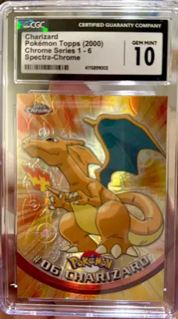 GEM MINT Charizard Topps Chrome Spectra Pokemon Card VERY RARE - Image 1