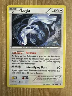 Lugia - 78/124 - Pokemon Fates Collide XY Cracked Holo Rare Card HP - Image 1