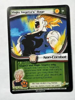 Dragon Ball Z DBZ Majin Vegeta's Rage Card 91 - Image 1