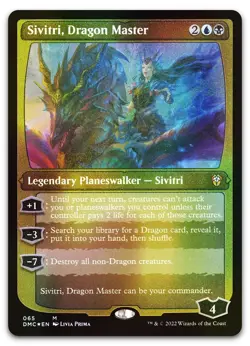 Sivitri, Dragon Master (Foil Etched) #65 (NM) Dominaria United DMC Magic MTG - Image 1