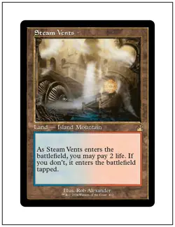 1x Steam Vents, Retro Frame Art, Magic MTG NM - Image 1