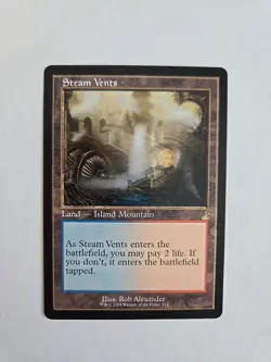 Magic the Gathering MTG Steam Vents (Retro Frame) Ravnica Remastered Regular - Image 1