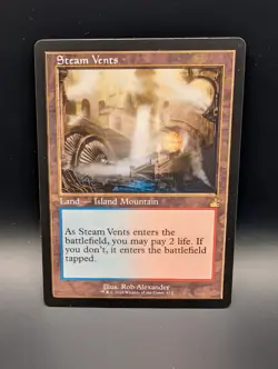 MTG - Steam Vents - RETRO FRAME - Land (Island/Mountain) - RVR #412 - Rare - NM - Image 1