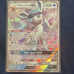 Pokemon Glaceon GX Full Art Ultra Rare Holo SM Ultra Prism 39/156 200 HP English - Image 2