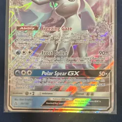 Pokemon Glaceon GX Full Art Ultra Rare Holo SM Ultra Prism 39/156 200 HP English - Image 4
