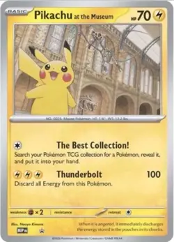 Pokemon TCG PIKACHU AT THE MUSEUM National History Museum Jumbo Promo Card - Image 2