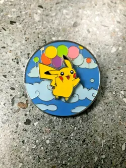 Pokemon TCG Flying & Surfing Pikachu Deluxe Enamel Pin - New / Unused - Image 2