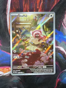 Stufful 154/132 Mega Evolutions Illustration Rare Holo Pokemon TCG NM/M - Image 1