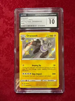 Pokemon TCG Dracozolt Holo SV045/SV122, Shining Fates CGC 10 - Image 1