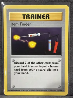 Item Finder 74/102 Base Set Trainer Pokemon TCG WOTC Vintage Shadowless - Image 1