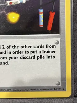 Item Finder 74/102 Base Set Trainer Pokemon TCG WOTC Vintage Shadowless - Image 4