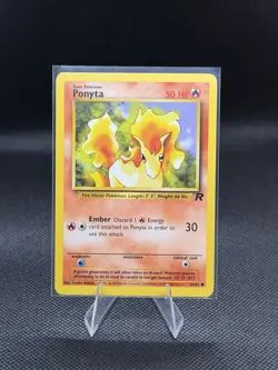 Pokemon TCG Team Rocket Ponyta #64/82 Unlimited Common Vintage 1999-2000 MP - Image 1