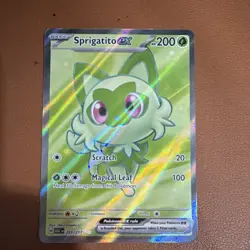 Pokemon Sprigatito EX 251/217 Holo ASC Basic Grass HP 200 Pokemon TCG Card - Image 1