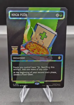 Ninja Pizza Pixel Art Surge Foil Borderless Magic The Gathering TMNT - Image 1