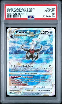 Pokemon Darkrai VSTAR GG50/GG70 Crown Zenith PSA 10 GEM MINT - Image 1