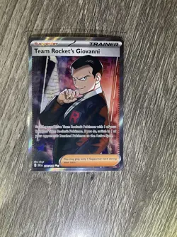 Team Rocket's Giovanni Pokemon TCG 225/182 Full Art Holo Ultra Rare Trainer - Image 1