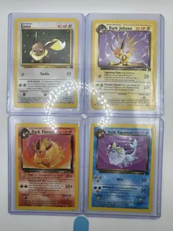 Team Rocket Pokemon TCG Collection Eevee Dark Flareon Jolteon Vaporeon TCG WOTC - Image 1