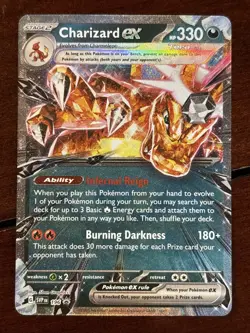 Pokemon Scarlet & Violet Promo Charizard Ex 196 Black Star Holo - Image 1