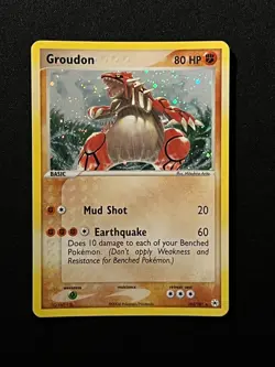 Pokemon 2004 EX Hidden Legends-Groudon 102/101 Secret Rare Holo -NM - Image 1