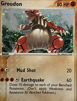 Pokemon 2004 EX Hidden Legends-Groudon 102/101 Secret Rare Holo -NM - Image 2