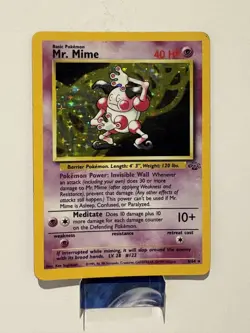 Mr. Mime 6/64 Jungle Set Holo Rare Vintage Pokemon MP - Image 1