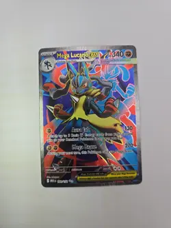 Mega Lucario EX Full Art Holo Card 160/132 Mint Condition Mega Evolution Pokemon - Image 1