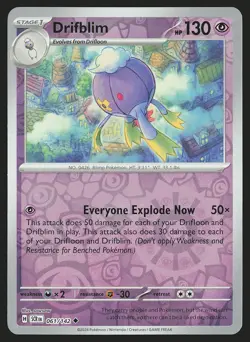 SV07: Stellar Crown Drifblim #061/142 Reverse Holo Pokemon Card - Image 1