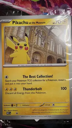 Pikachu At The Museum Jumbo Promo Cards, Mint Condition Still Sealed - Image 1