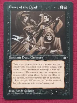 Magic The Gathering ICE AGE DANCE OF THE DEAD black card MTG - Image 1