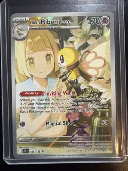 Pokemon TCG Lillie's Ribombee Card Journey Together Illustration, 164/159 - Image 1