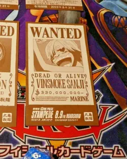 ONE PIECE STAMPEDE NAMCO MARUGAME JAPANESE ANIME CARD CARTE VINSMOKE SANJI ** - Image 1