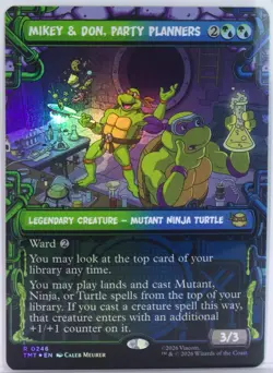 Mikey & Don, Party Planners [New, Near Mint] Showcase *Foil* {TMNT SLD} - Image 1