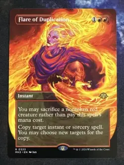 x1 Flare of Duplication - Borderless R MTG Modern Horizons 3 M/NM, English 0333 - Image 1