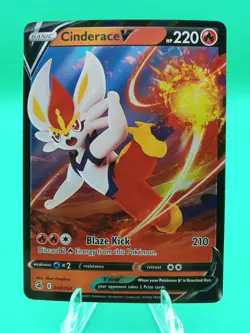 2021 Pokemon Fusion Strike Cinderace V #043 Extremely LP+ - Image 1