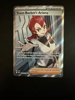 Pokemon TCG Team Rocket's Ariana Full Art Trainer Holo Destined Rivals 224/182 - Image 1
