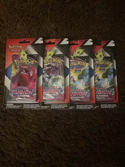 Pokemon Fusion Strike Chilling Reign Celebi Pin 2 Pack Blisters Booster Sealed - Image 1