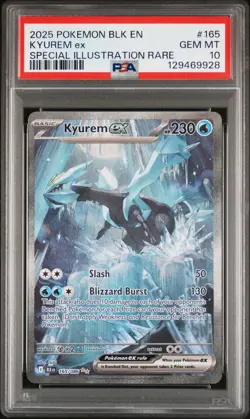 2025 POKEMON BLK EN-BLACK BOLT SPECIAL ILLUSTRATION RARE #165 KYUREM EX PSA 10 - Image 1