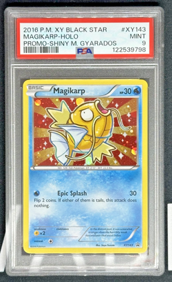 2016 Magikarp Holo Black Star Promo Shiny M.Gyarados PSA 9 Pokemon (1st) - Image 1
