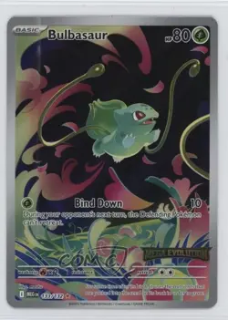 Bulbasaur (Mega Evolution Stamp) Illustration Rare Pokemon MEG #133 - Image 1