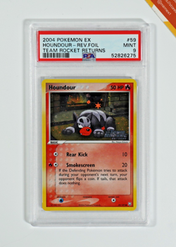 Pokemon PSA 9 Houndour #59 Rev Foil EX Team Rocket Returns 2004 English - Image 1