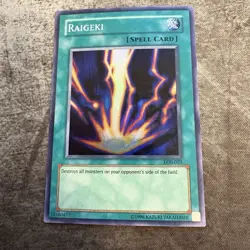 Raigeki - LOB-053 - Super Rare Unlimited Ed Yugioh - LP - Image 1