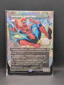 Spectacular Spider-Man Borderless PreRelease FOIL Marvel MTG Magic promo SEALED - Image 1